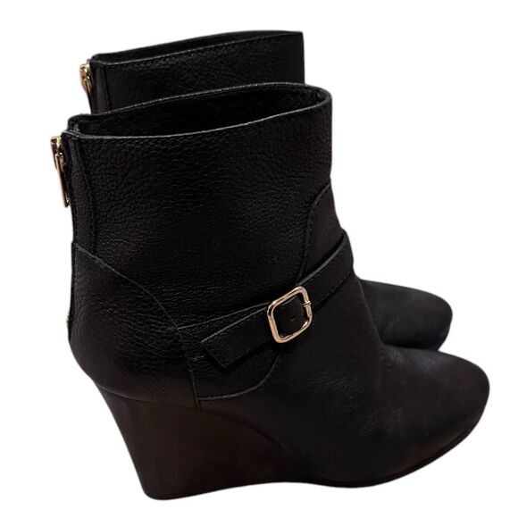 J.Crew Emmett Wedge Ankle Boots in black 8 - Picture 3 of 10